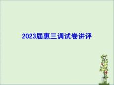 2014屆惠三調試卷講評.