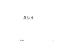 肺结核 课件