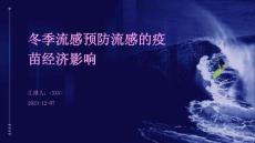 冬季流感预防流感的疫苗经济影响
