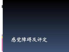 感觉障碍及评定课件