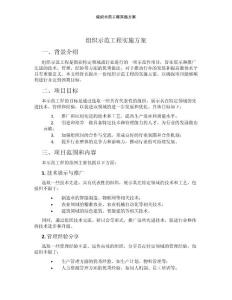 組織示范工程實施方案