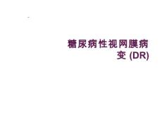 糖尿病性视网膜病变