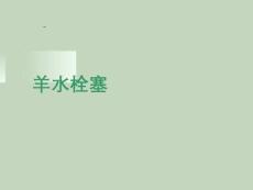 羊水栓塞ppt课件