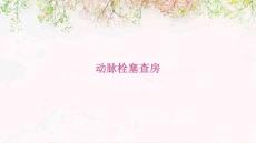 动脉栓塞查房ppt
