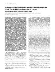 Enhanced Separation of Membranes during Free Flow Zonal Electrophoresis in Plants