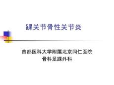 踝关节骨性关节炎课件