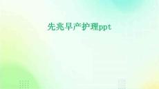先兆早产护理PPT人人