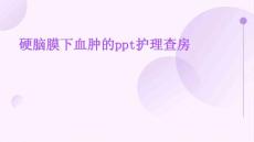 硬脑膜下血肿的ppt护理查房