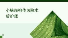 小脑扁桃体切除术后护理ppt