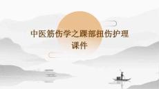 中医筋伤学之踝部扭伤护理课件