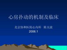 心房扑动的机制及临床课件