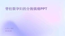 脊柱裂孕妇的分娩镇痛PPT