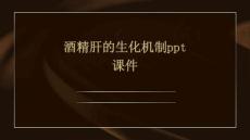酒精肝的生化机制ppt课件