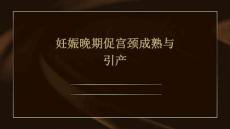 妊娠晚期促宫颈成熟与引产