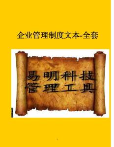 企業管理制度大全（全套）