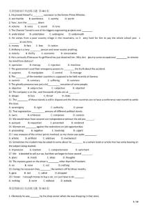 英語四級詞匯語法練習(xí)題