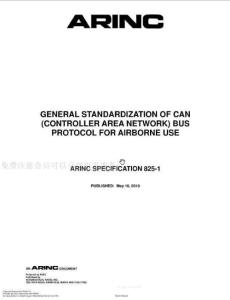 ARINC 825-1-2010(缺99-103頁)