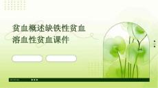 贫血概述缺铁性贫血溶血性贫血课件