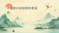 小腿前外侧区解剖和骨延长术课程护理课件