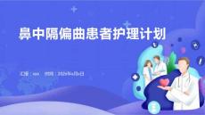 鼻中隔偏曲患者护理计划