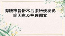 胸腰椎骨折术后腹胀便秘影响因素及护理图文