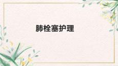 肺栓塞护理
