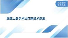 尿道上裂手术治疗新技术探索