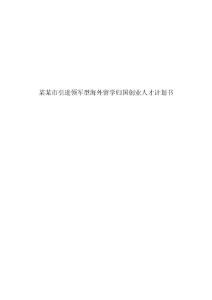 某某公司商業計劃書