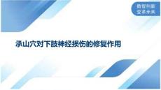 承山穴对下肢神经损伤的修复作用
