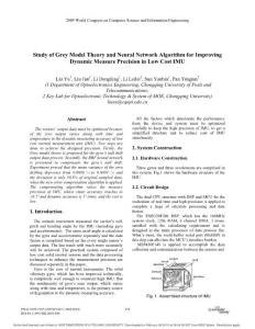 Study of Grey Model Theory and Neural Network Algorithm for Improving Dynamic Measure Precision in Low Cost IMU