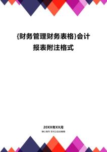 {財(cái)務(wù)管理財(cái)務(wù)表格}會(huì)計(jì)報(bào)表附注格式