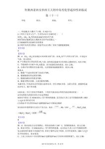 2013年陜西省西安市西工大附中高考化學(xué)適應(yīng)性訓(xùn)練試卷(十一)