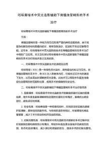 吲哚菁绿术中荧光造影辅助下脊髓血管畸形的手术治疗