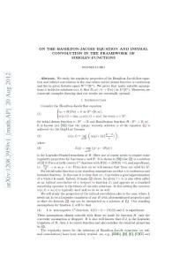 On the Hamilton-Jacobi Equation and Infimal Convolution in the Framework of Sobolev-functions
