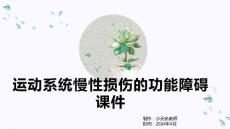运动系统慢性损伤的功能障碍课件