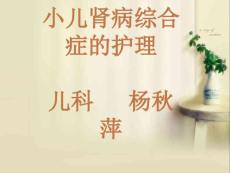 小儿肾病综合症的护理