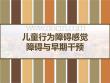 儿童行为障碍感觉障碍与早期干预 PPT