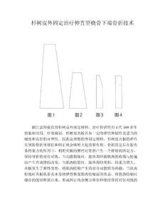 杉树皮外固定治疗伸直型桡骨下端骨折技术