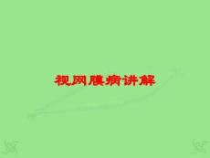 视网膜病讲解培训课件