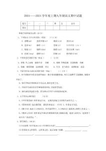 2024-2025年九年級期中考試試卷