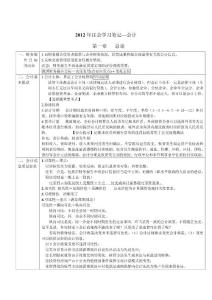2012注册会计师会计学习笔记