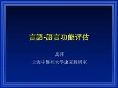 言语语言功能评定
