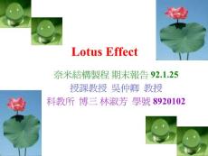 LOTUS EFFECT