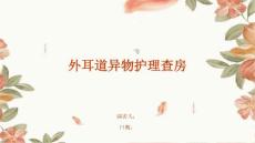 外耳道异物护理查房