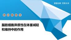 脂肪细胞异质性在体重减轻和维持中的作用