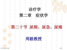 诊疗学尿频尿急尿痛专家讲座