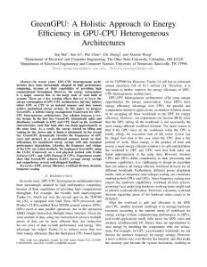 GreenGPU: A Holistic Approach to Energy Efficiency in GPU- CPU Heterogeneous Architectur es