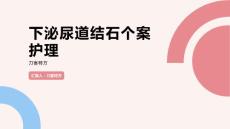 下泌尿道结石个案护理