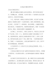 大連金石灘優秀作文