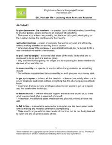 ESLPod_560_Guide - Learning Work Rules and Routines